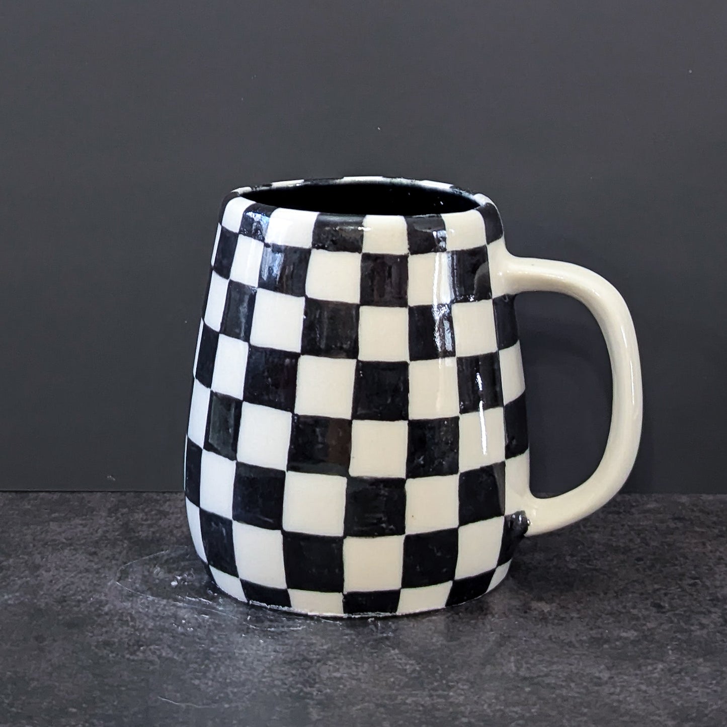 (RESERVED) Mug: It's OK To Punch Nazis! (Checkerboard)