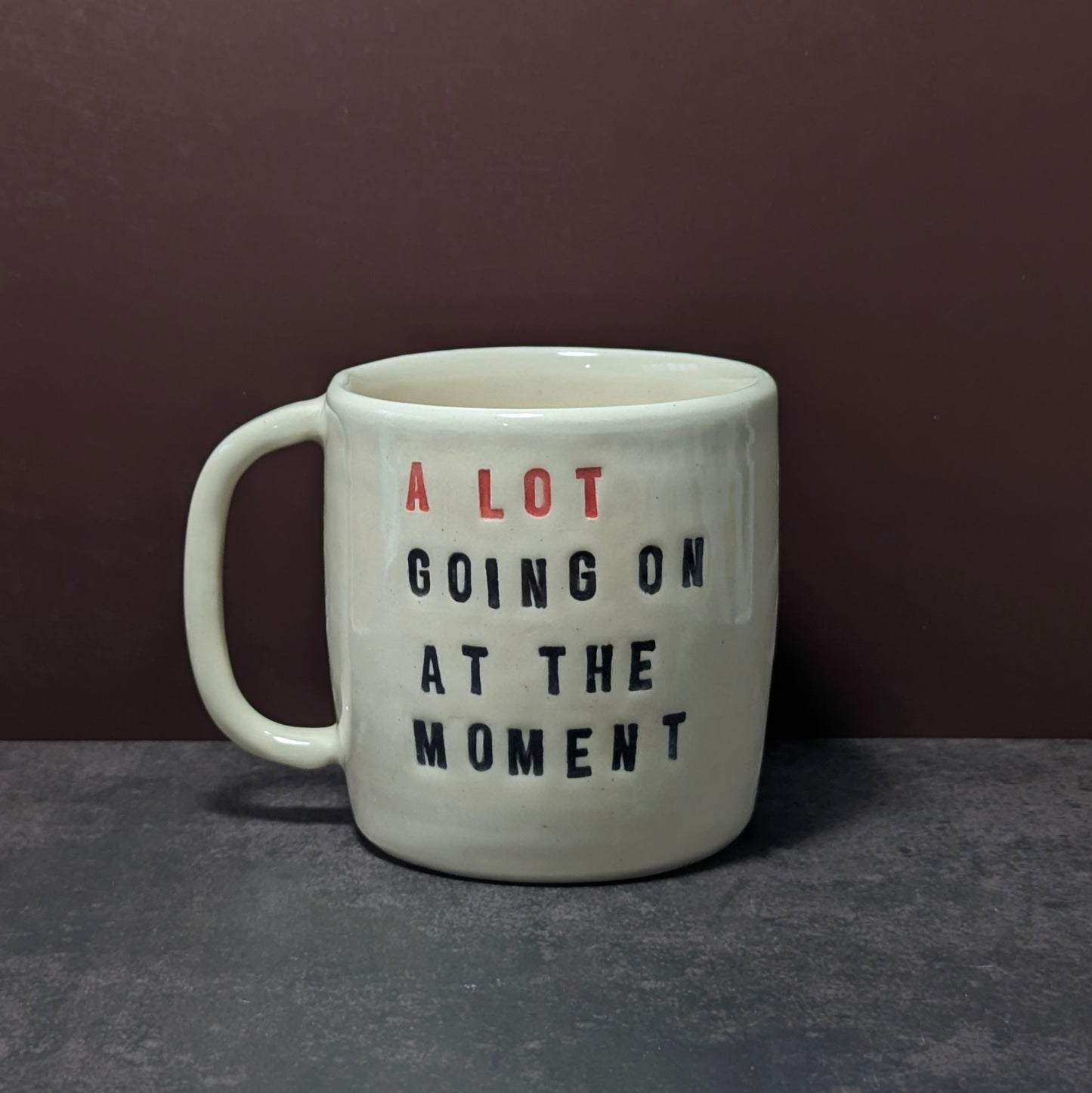 Mug: A Lot Going On at the Moment